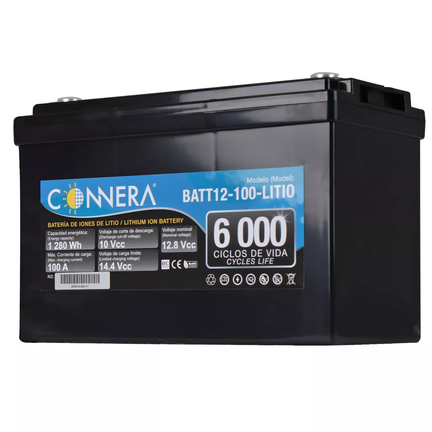 Batería de LITIO LiFePO₄ - BATT12-100-LITIO