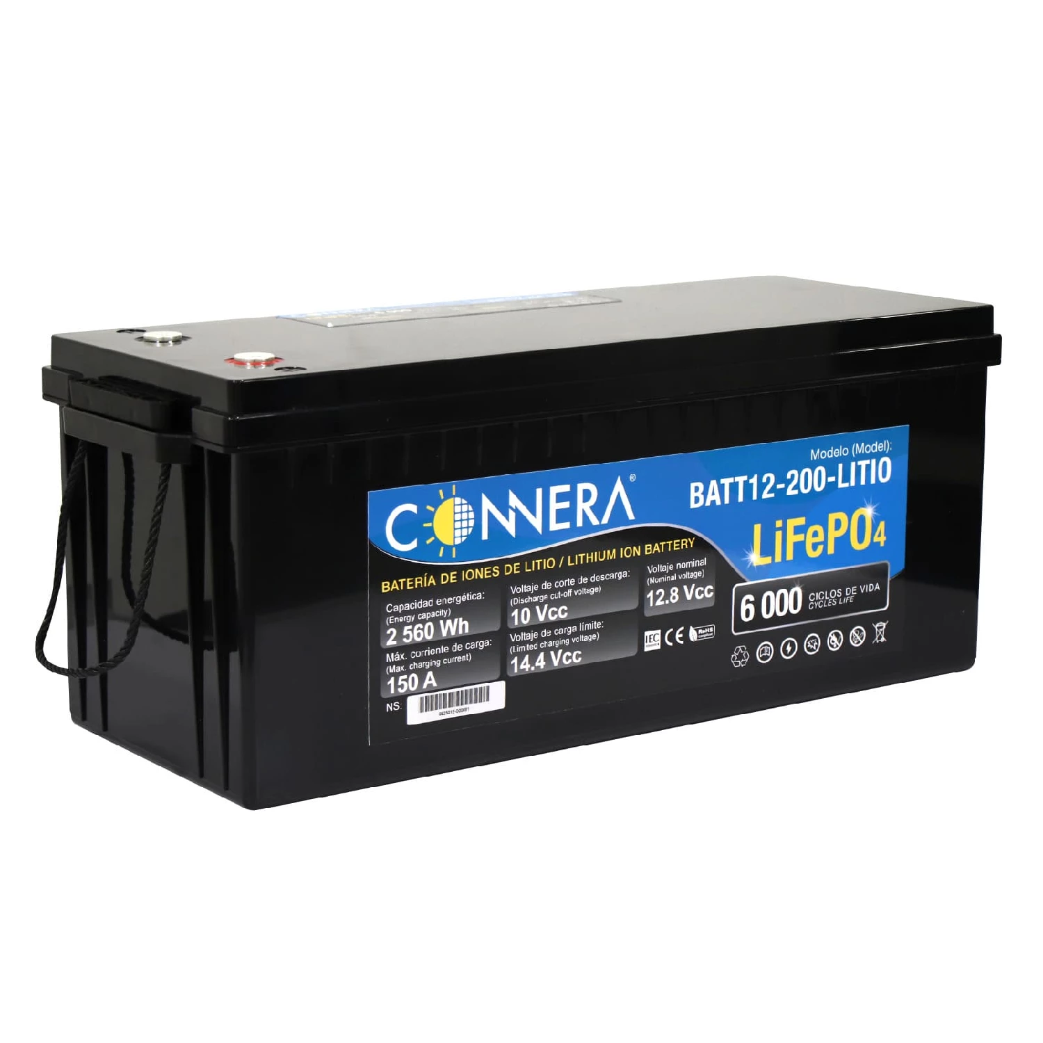 Batería de LITIO LiFePO₄ - BATT12-200-LITIO