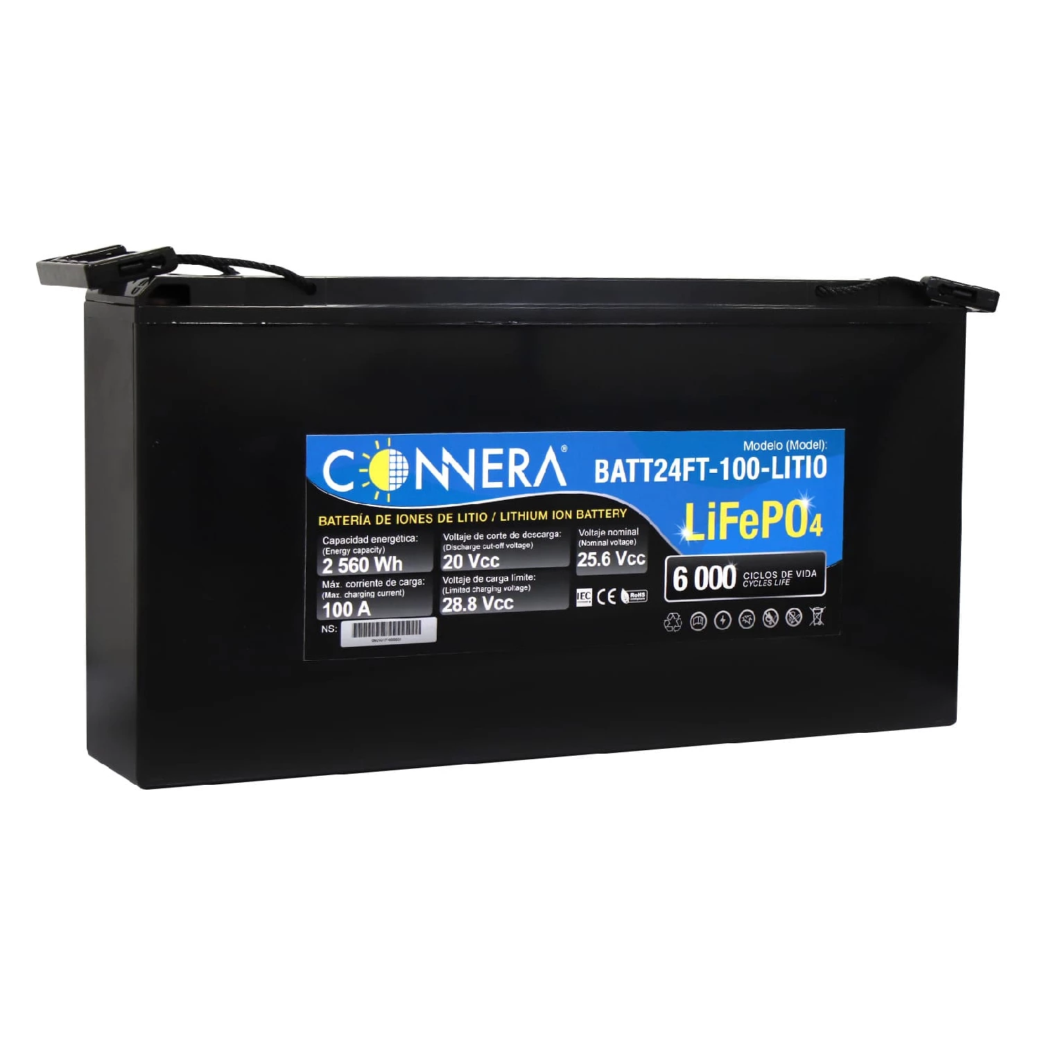 Batería de LITIO LiFePO₄ - BATT24FT-100-LITIO