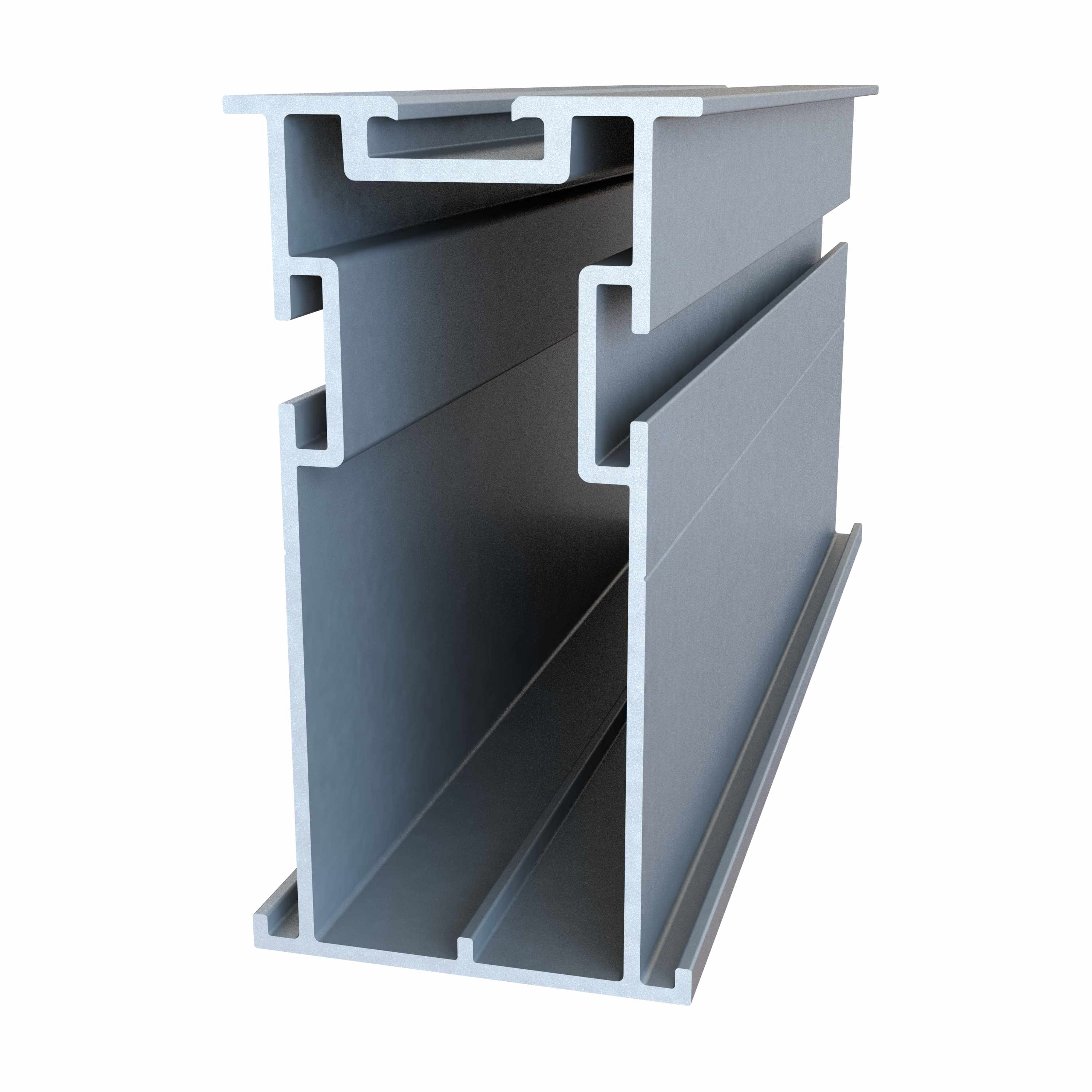 Riel de Aluminio para carport de 5.5 m. mill finish, Aluminio 6105-T5