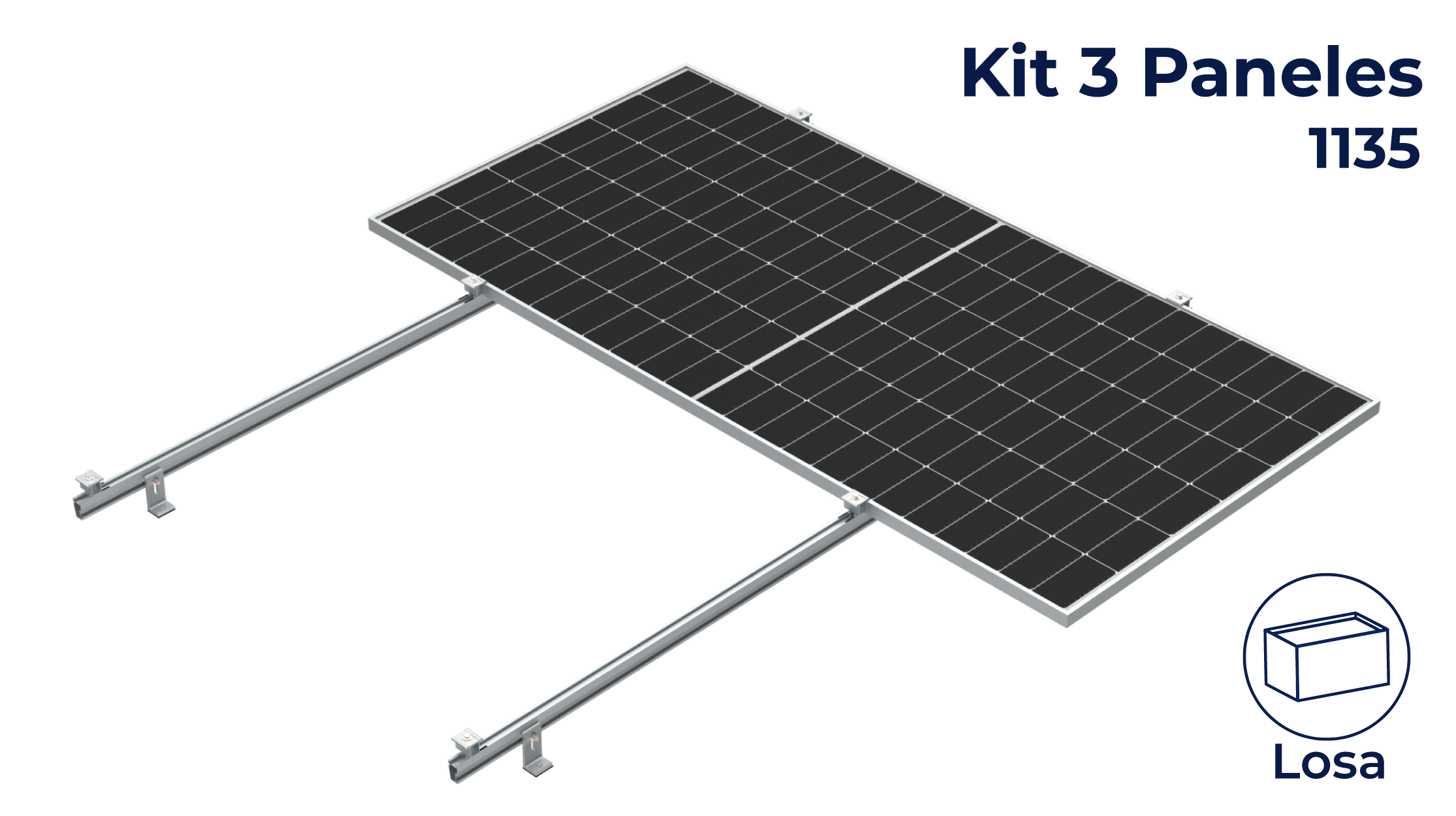Kit next rail para 3 paneles de 0° hasta 1135mm