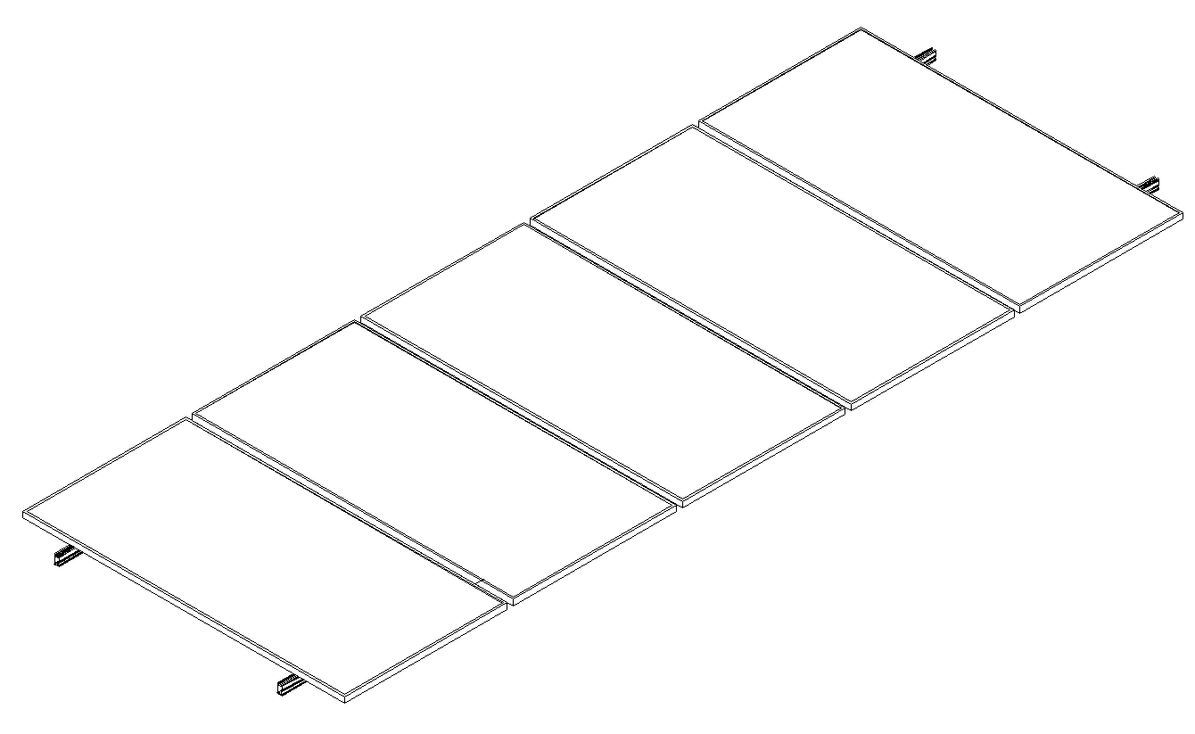 Kit next rail para 5 paneles de 0° hasta 1135mm