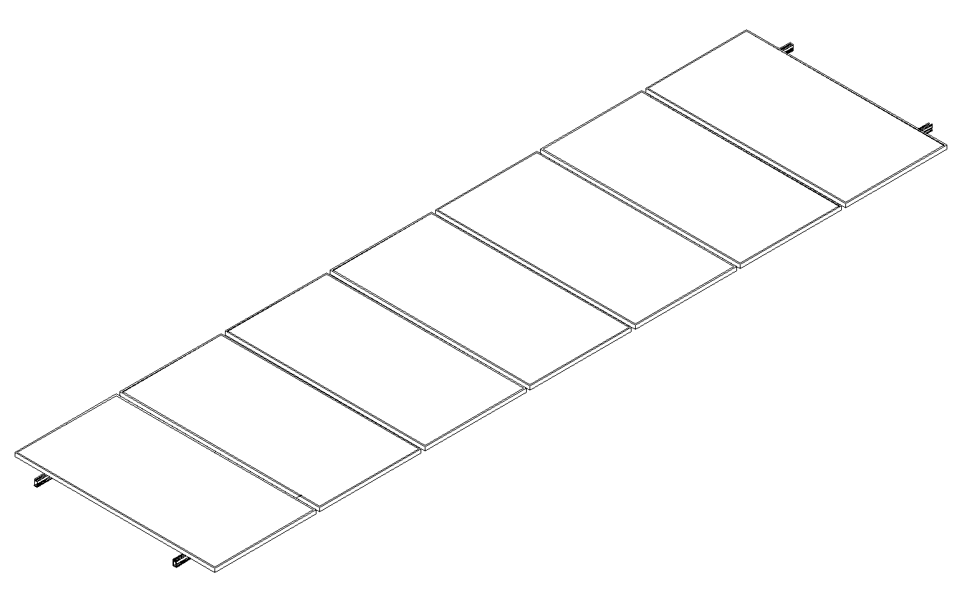 Kit next rail para 7 paneles de 0° hasta 1135mm