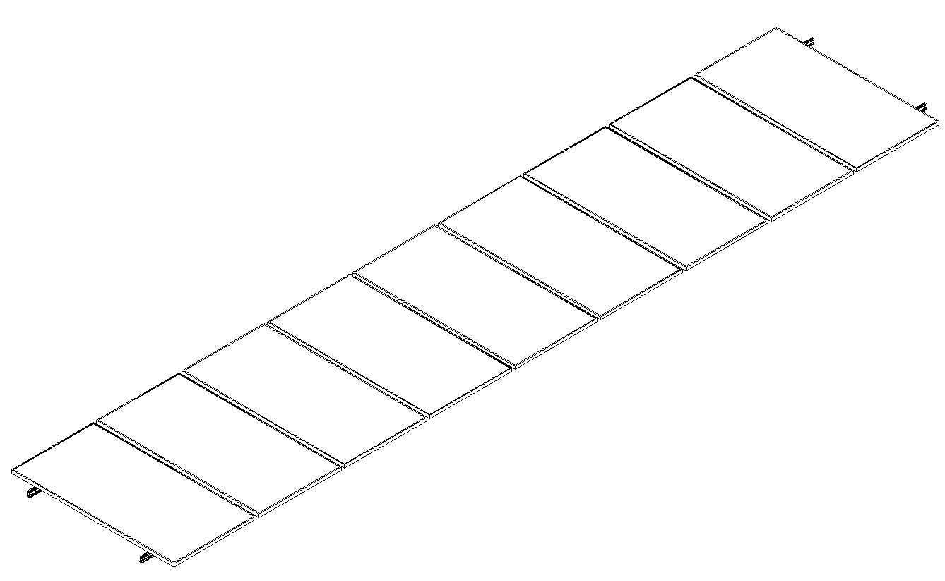 Kit next rail para 9 paneles de 0° hasta 1135mm