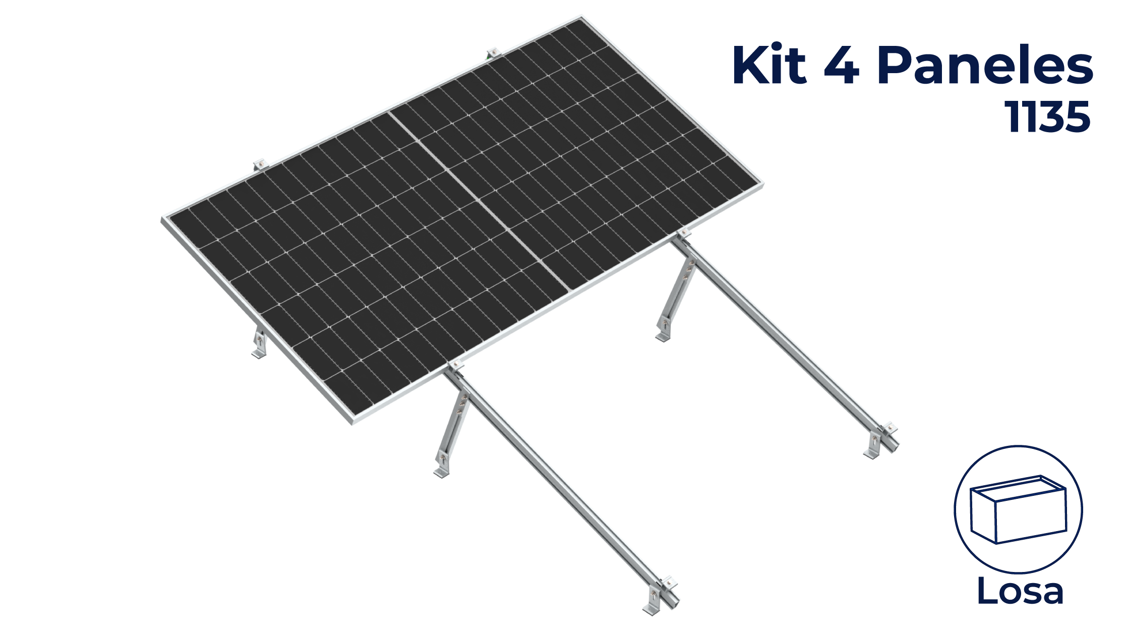 Kit Nxt-Rx Horizontal 4 paneles en 1 fila a 20° hasta 1135mm