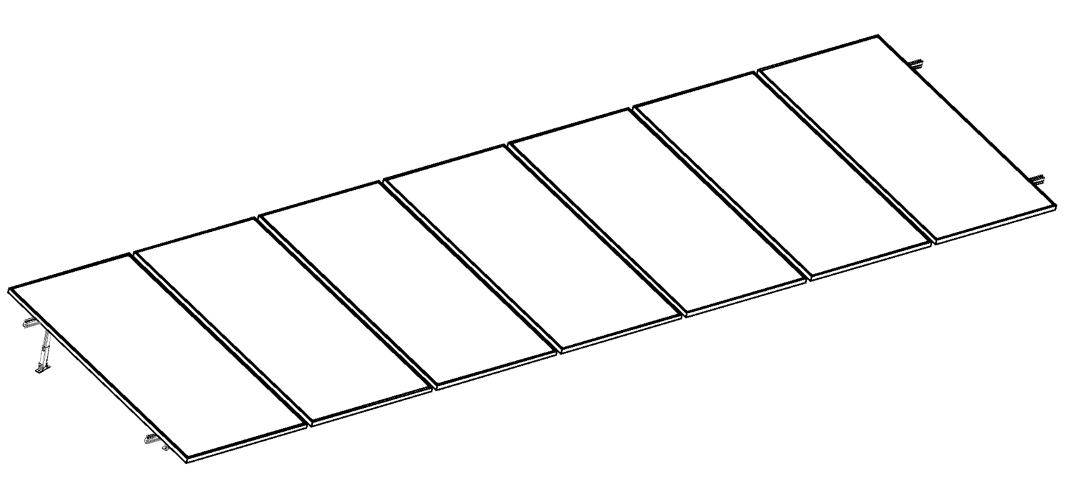 Kit Nxt-Rx para 7 paneles de 15 a 30° hasta 1303mm