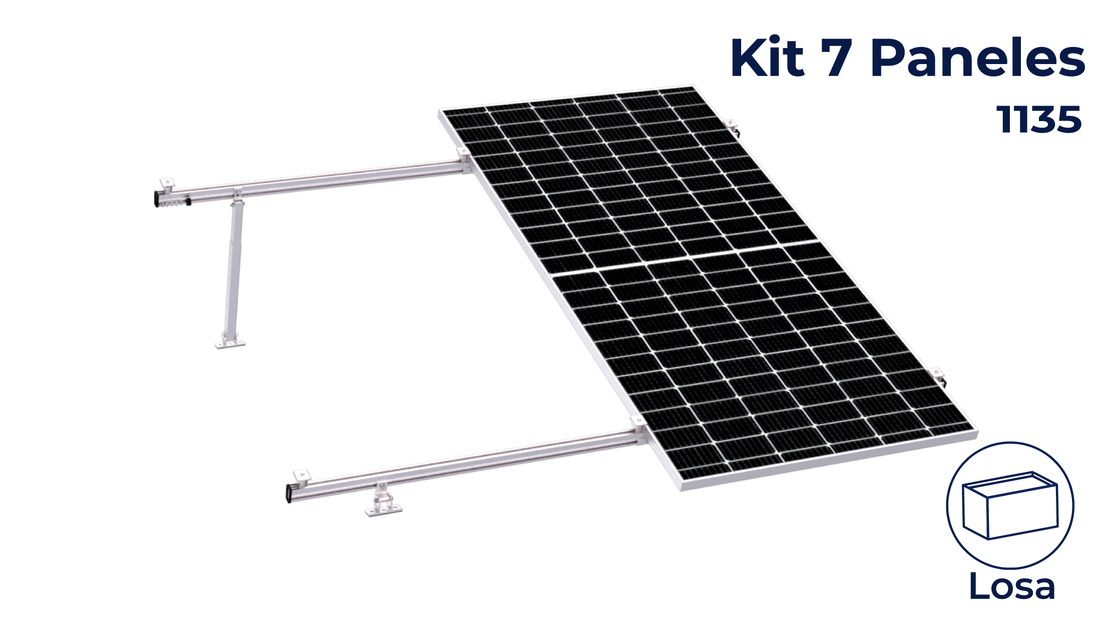 Kit next rail para 7 paneles de 10° a 20° hasta 1135mm