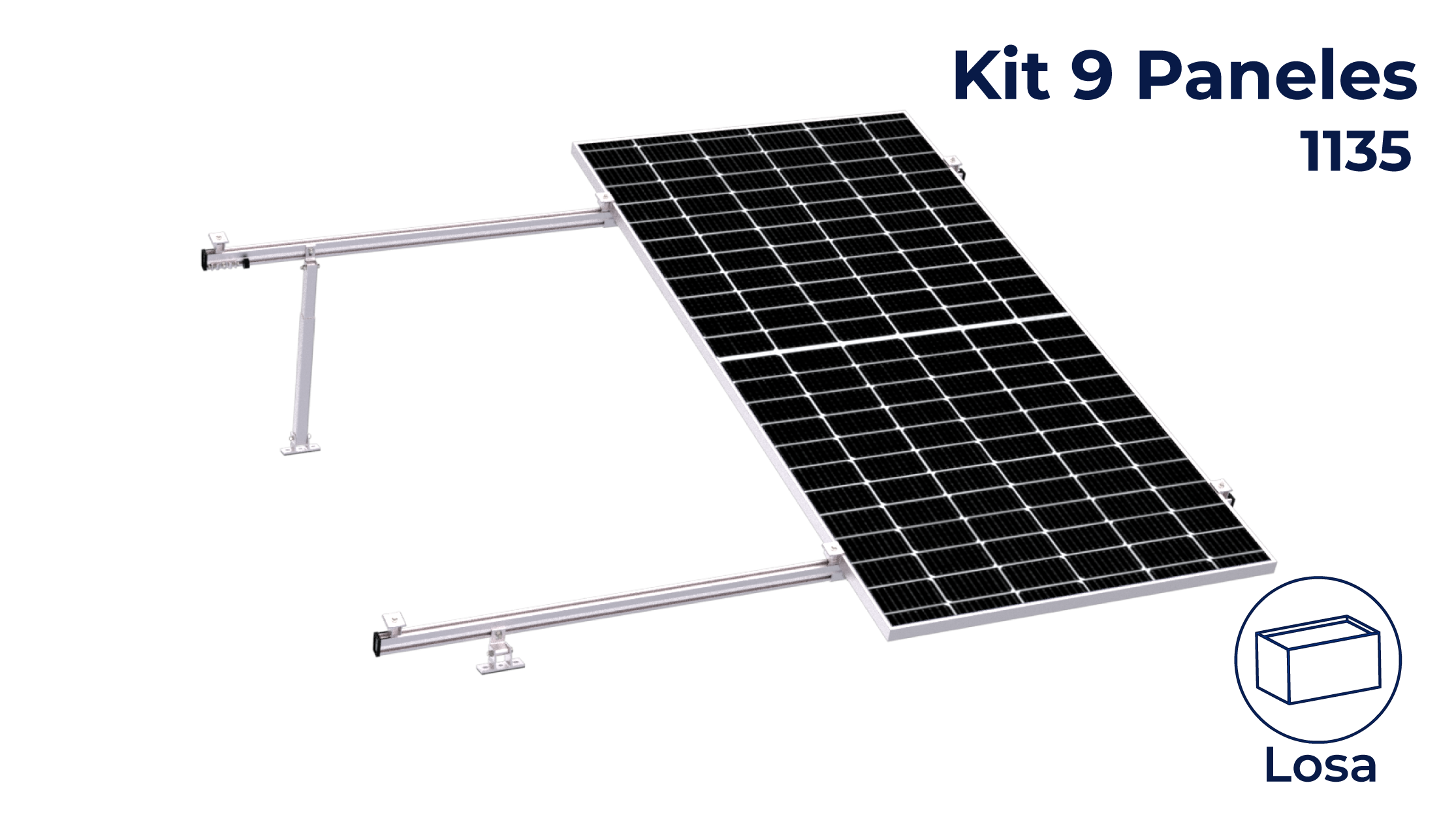 Kit next rail para 9 paneles de 10° a 20° hasta 1135mm