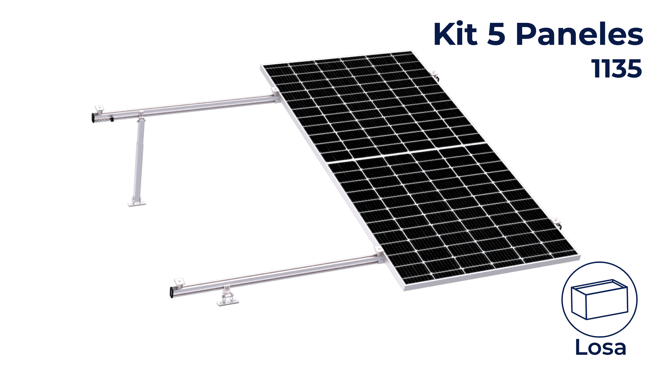 Kit next rail para 5 paneles de 15° a 30° hasta 1135mm