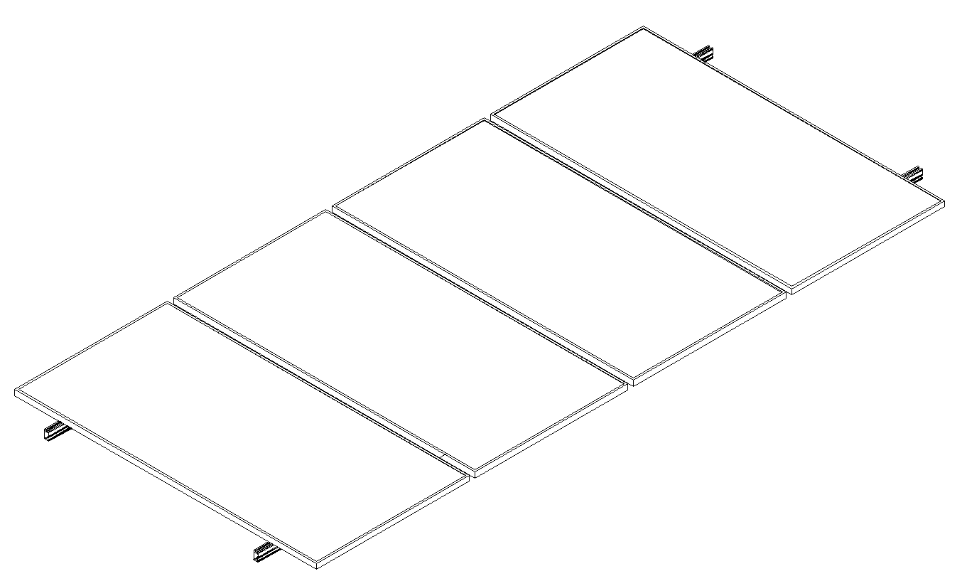 Kit Nxt-Rx para 4 paneles a 0° hasta 1303mm