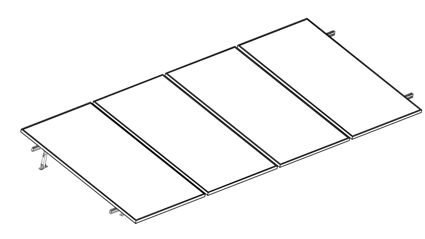 Kit Nxt-Rx para 4 paneles de 10 a 20° hasta 1303mm