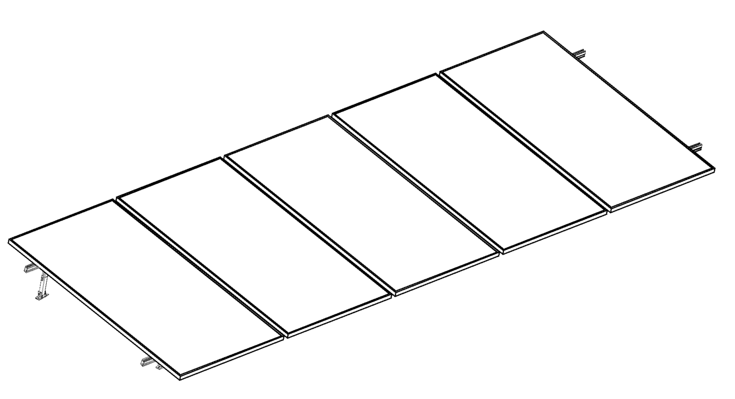 Kit Nxt-Rx para 5 paneles de 10 a 20° hasta 1303mm