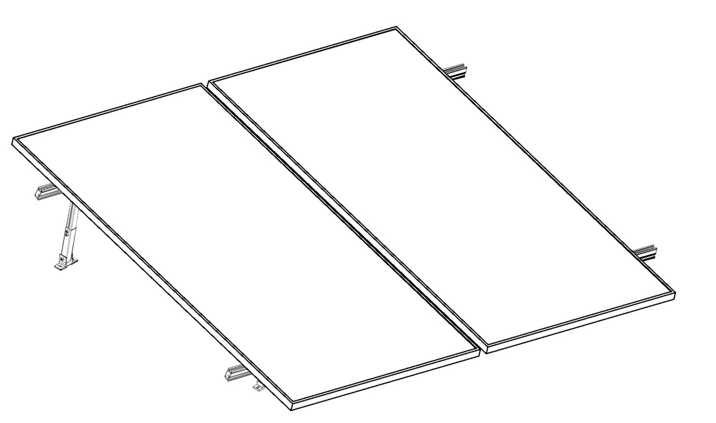 Kit Nxt-Rx para 2 paneles de 15 a 30° hasta 1303mm