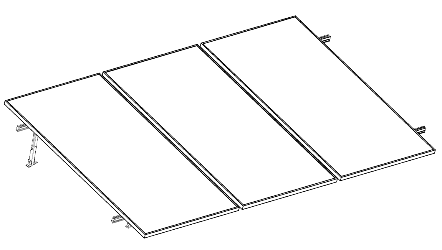 Kit Nxt-Rx para 3 paneles de 15 a 30° hasta 1303mm