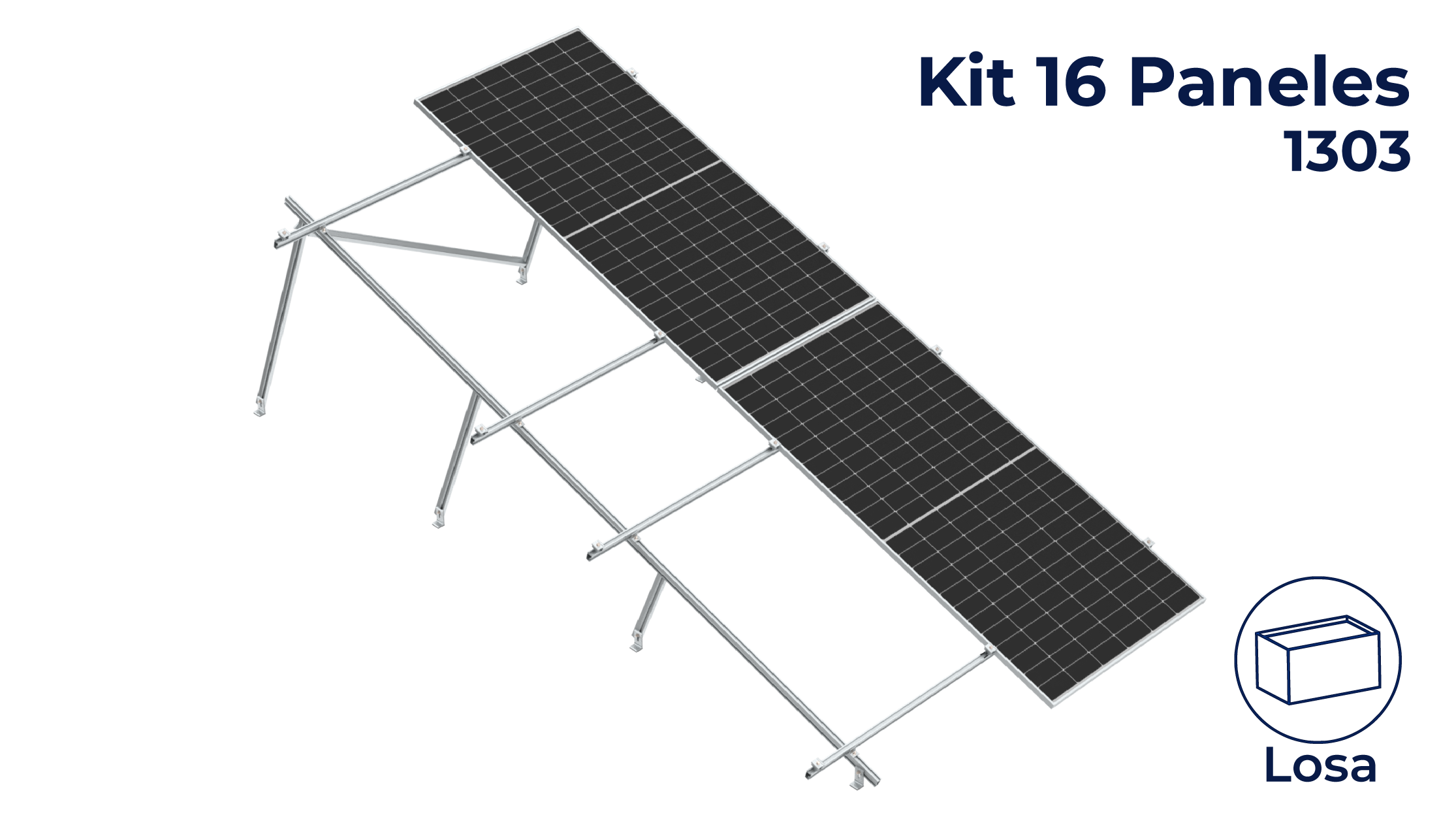 Kit Nxt-Rx Vertical 16 paneles en 2 filas 20° hasta 1303mm