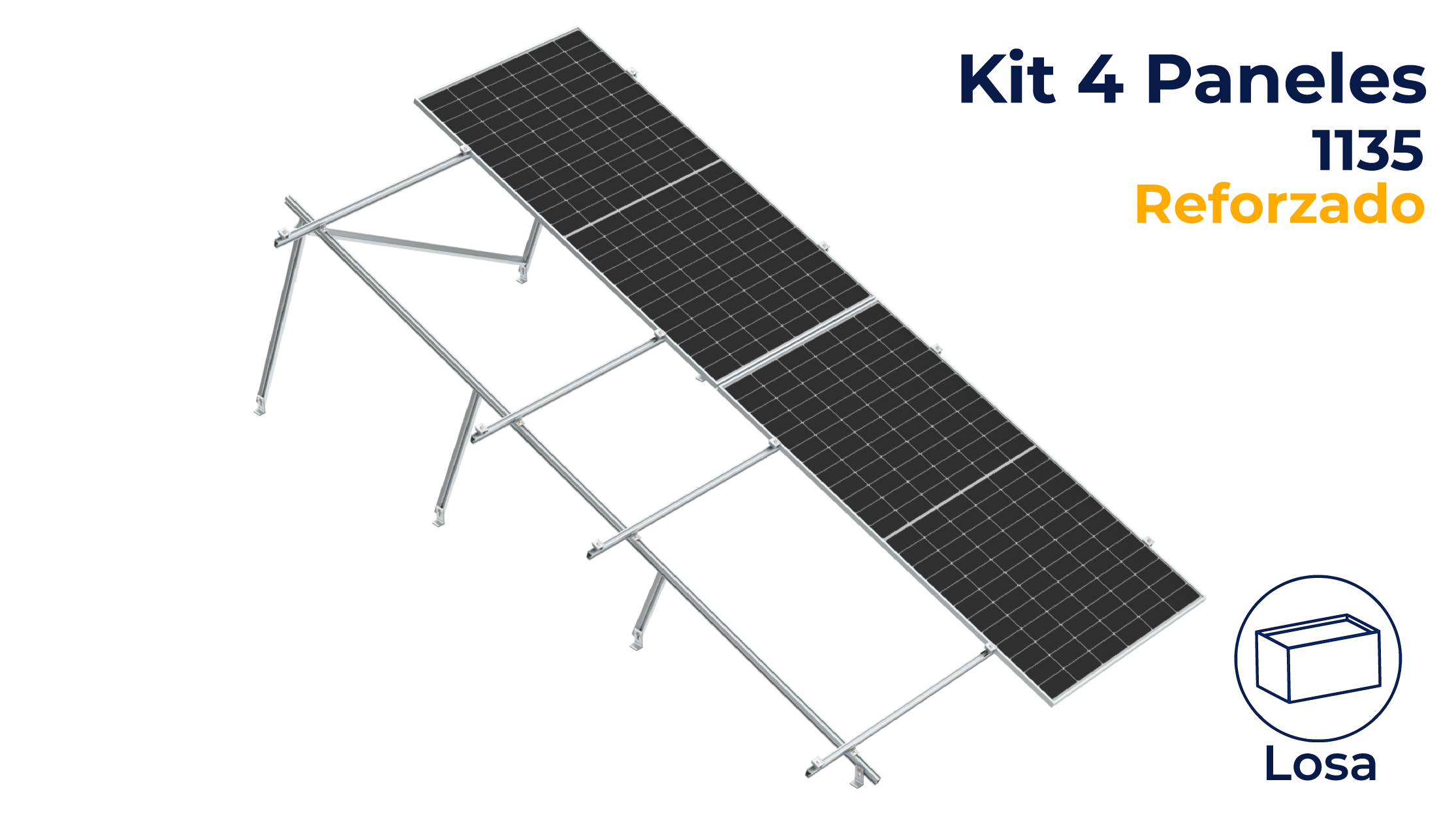 Kit reforzado Nxt-Rx Vertical 4 paneles en 2 filas 20° hasta 1135mm