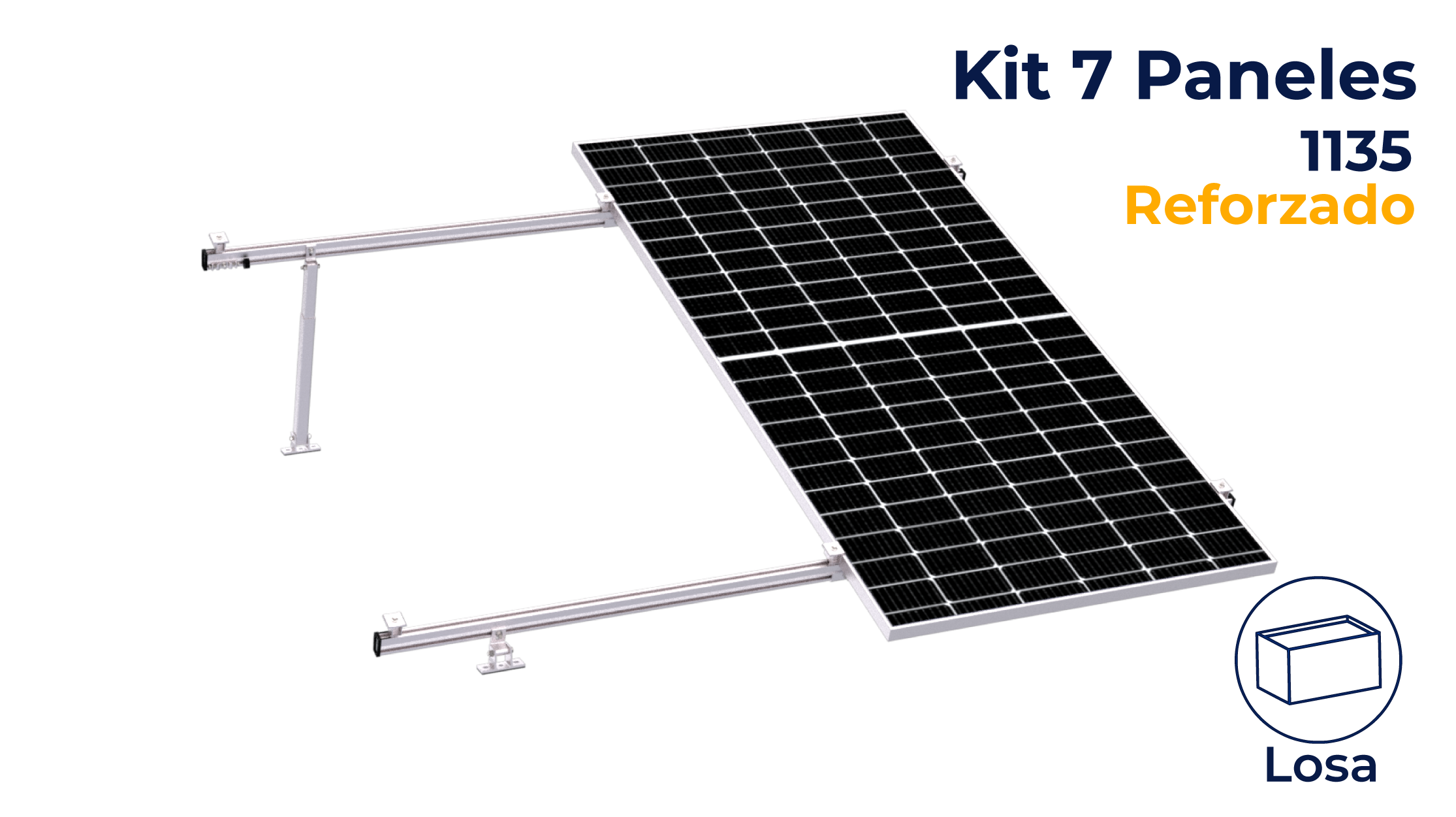 Kit reforzado next rail para 7 paneles de 10° a 20° hasta 1135mm