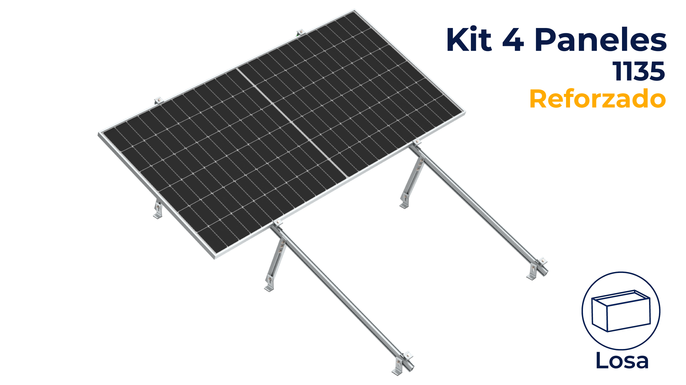 Kit reforzado Nxt-Rx Horizontal 4 paneles en 1 fila a 20° hasta 1135mm