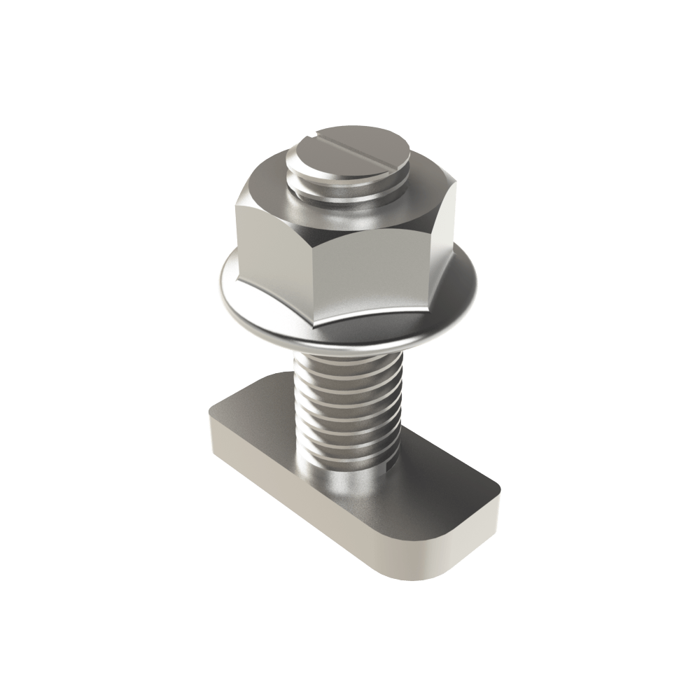 5 Tbolt M8x25 Acero Inoxidable con tuerca para NextRail