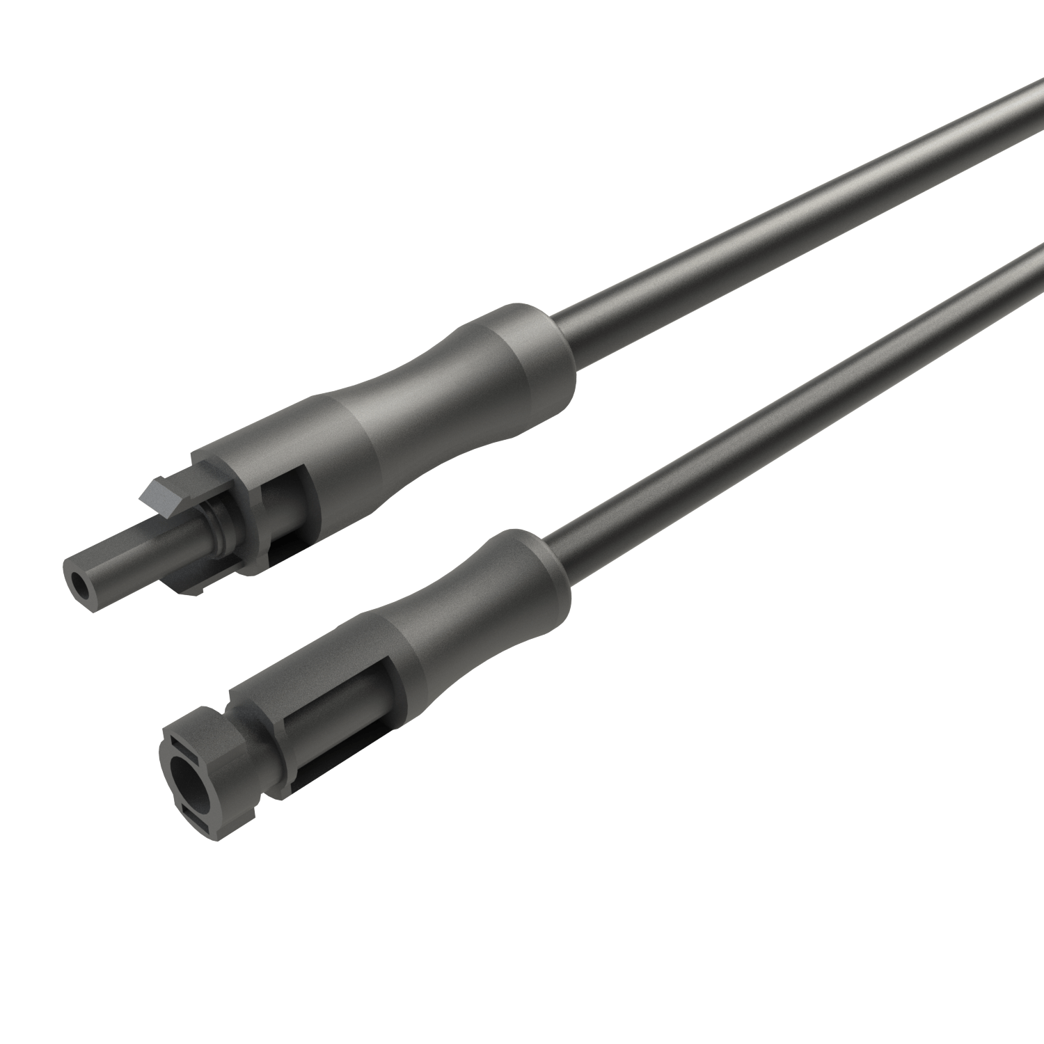 Par de extensiones de 1500 volts MC4 (macho y hembra) de 1 metro 8 AWG