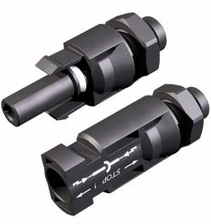 10 Conectores Fijos MC4 5 Hembras/Machos cable 14-10AW 1500 Vdc