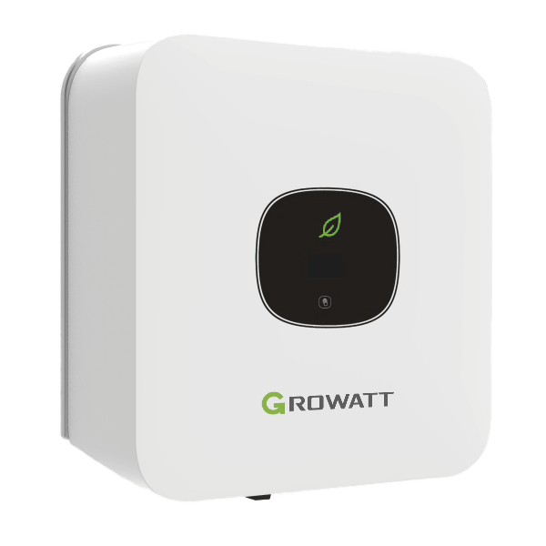 Inversor Growatt de 3.3kW, 2 fases a 240V, 1 MPPT con antena Wifi integrada y 10 años de garantía.