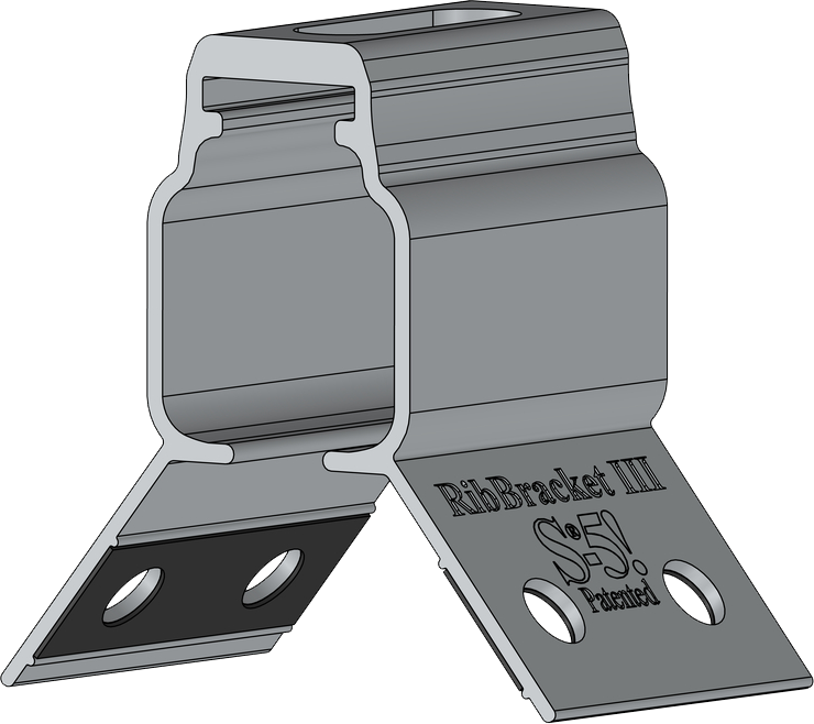 Abrazadera S-5 para fijación en lámina trapezoidal RibBracket III