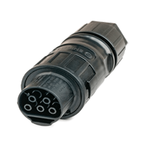 Conector hembra para Cable QD trifásico.