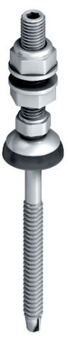Tornillo auto-taladrante solar p/techos metalicos, de 115 mm.