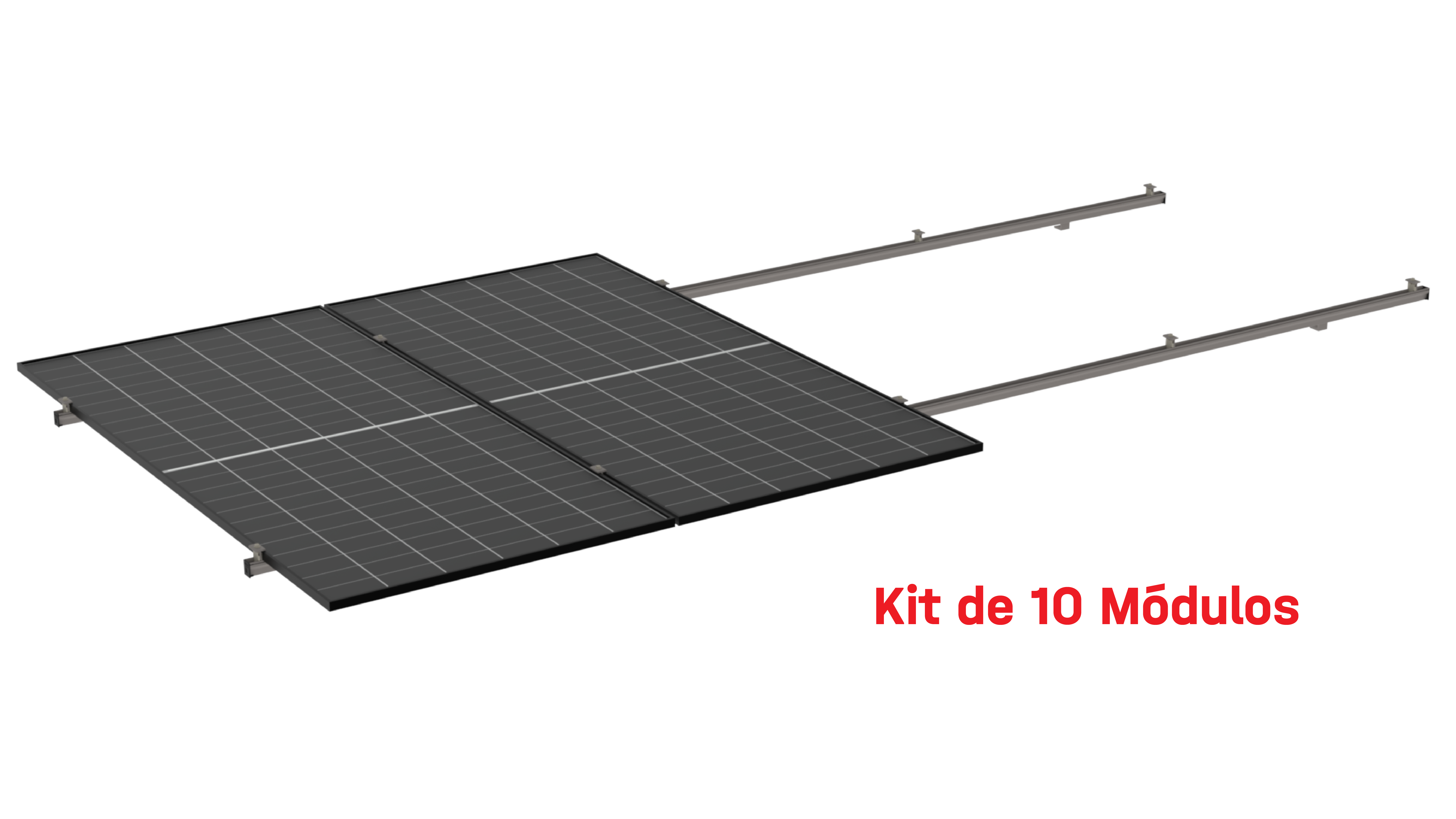 Kit de K2 para 10 paneles a 0° hasta 1303mm - 160km/h