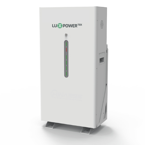 Bateria de Litio LuxPower de 14.3 kWh, 10 años de garantia y 8000 ciclos, montaje sobre suelo.