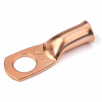 10 Terminales de cobre, de 3/8" para conexion a baterías, 4 AWG