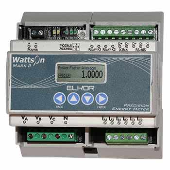 WattsOn-Mark II RS-485 (Modbus RTU) Energy Meter, Two Pulse/relay Outputs
