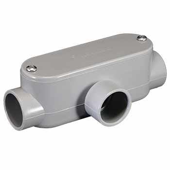 Conduleta de PVC tipo T de 1 1/4"