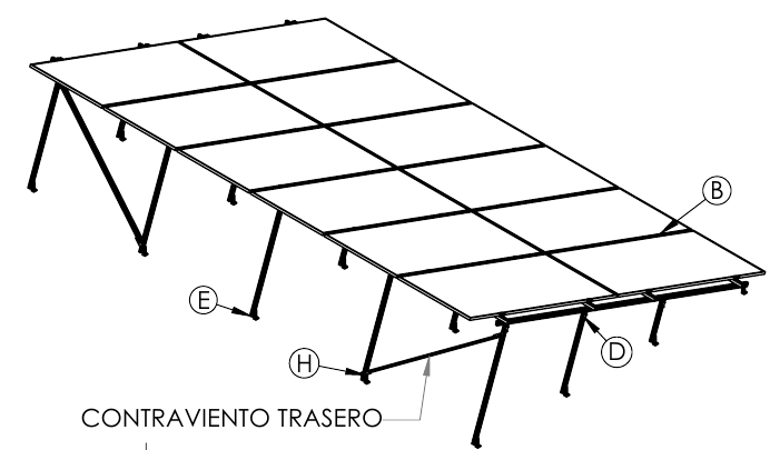 Plano ALUMINEXT NXT-SM2X6-1135: 12 paneles verticales en dos filas de 6